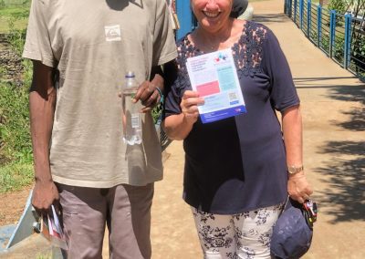 Artist and Cross the Divide beneficiary, Musa D and Dianne Webb, Cross the Divide's Community Engagement Liaison